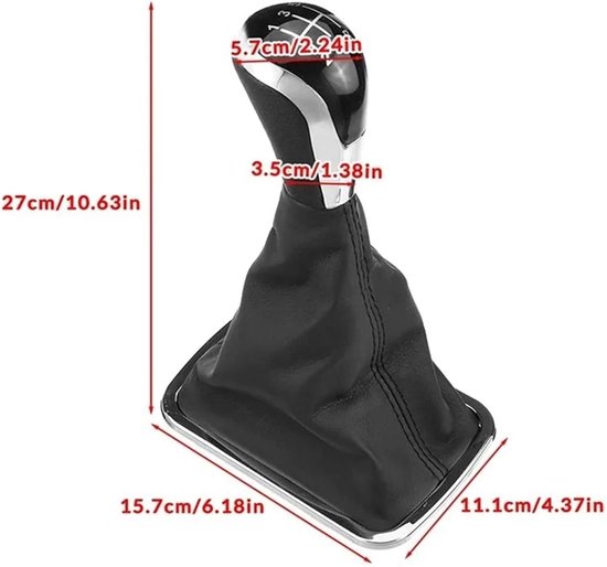 Versnellingsbak Handvat - Schakelknophoes - Comfortabel Rijden - Strakke Stijl - 5 Versnellingen - Zwart — afbeelding 2