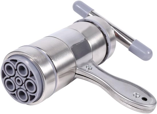 Noodle Maker - Pastamaker Keuken - Verse Pasta Maken - 5 Vormkoppen - 18.5 x 14 cm - Zilverkleurig — afbeelding 4