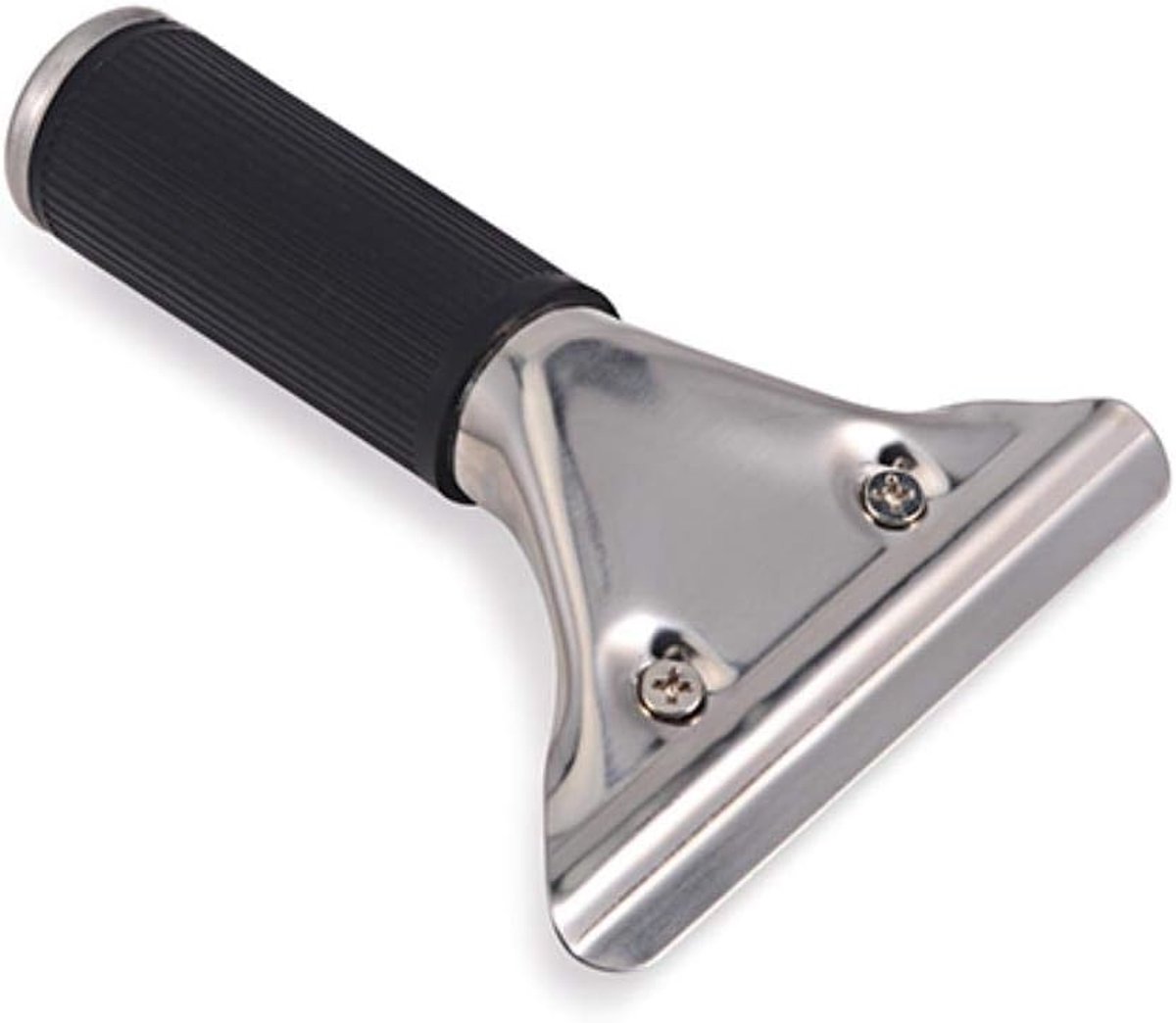 Raamwisser Metalen Handvat - Glasreiniger Spons - Streeploos Reinigen - Ergonomische Grip - 13x9.5cm - Zilver