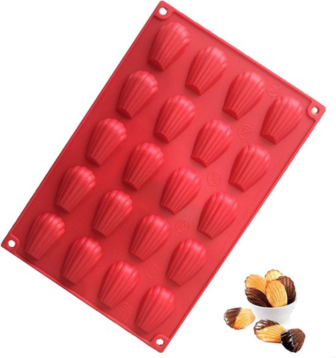 Siliconen bakvorm voor mini madeleine's - Allecto