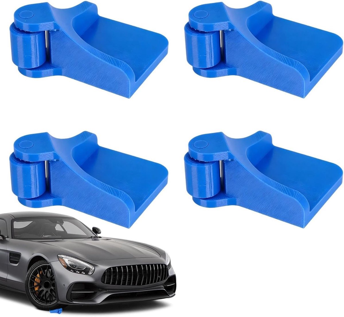 Slanggeleider Set - Wielrollen Voertuigen - Auto Wassen - Vermindert Trekweerstand - 4 Stuks - Blauw