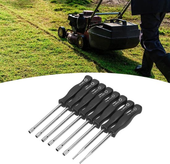 Carburateur Instelgereedschap - Afstelset Motor - Tuingereedschap Onderhoud - 8-Delige Set - N.v.t. - Zwart Gekleurde Handgrepen — afbeelding 2
