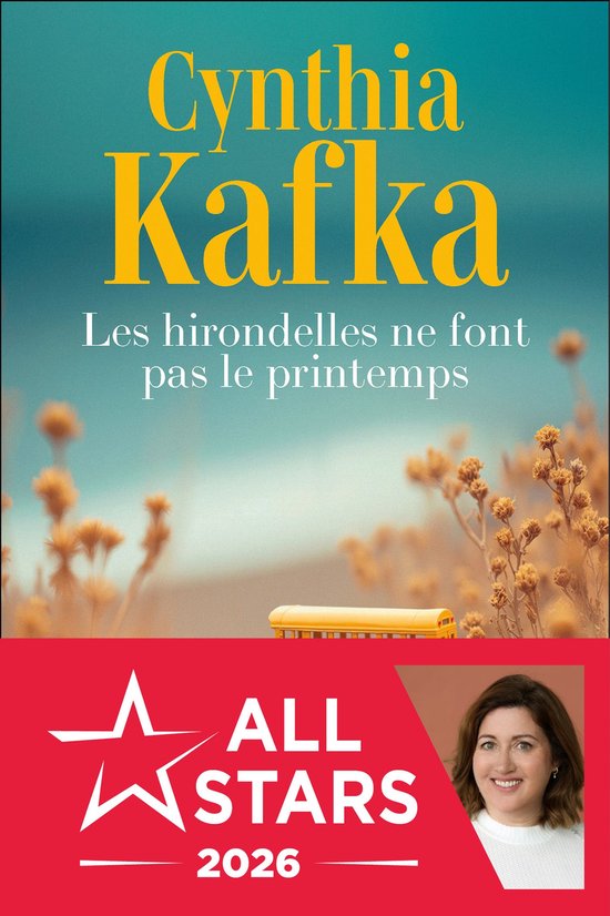 Couverture du livre 'Les hirondelles ne font pas le printemps' par Cynthia Kafka, avec des fleurs séchées en arrière-plan.