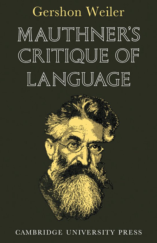 Mauthner'S Critique Of Language - cover