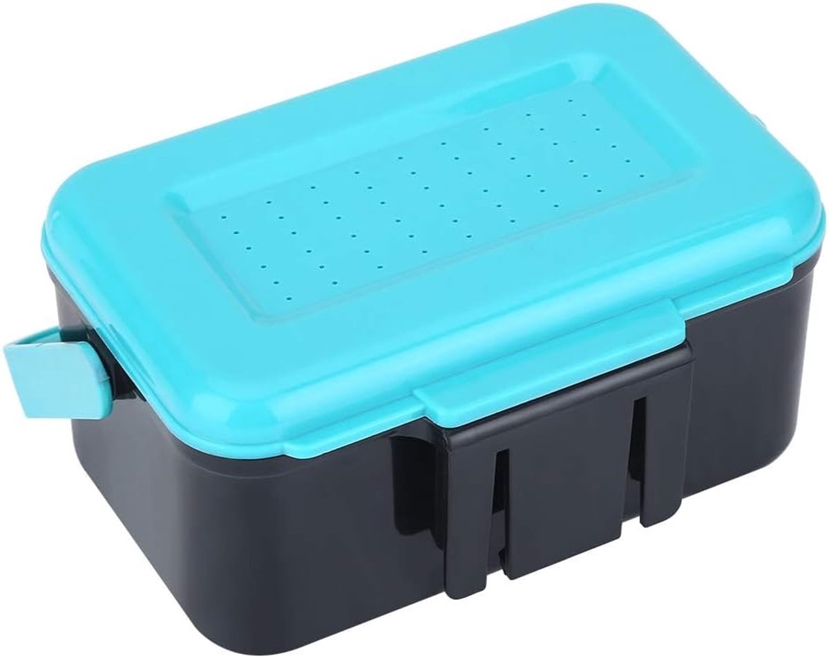 Aasdoos met Ventilatie - Lokaas Container - Levend Aas Opslag - Handsfree Kunstaas Clip