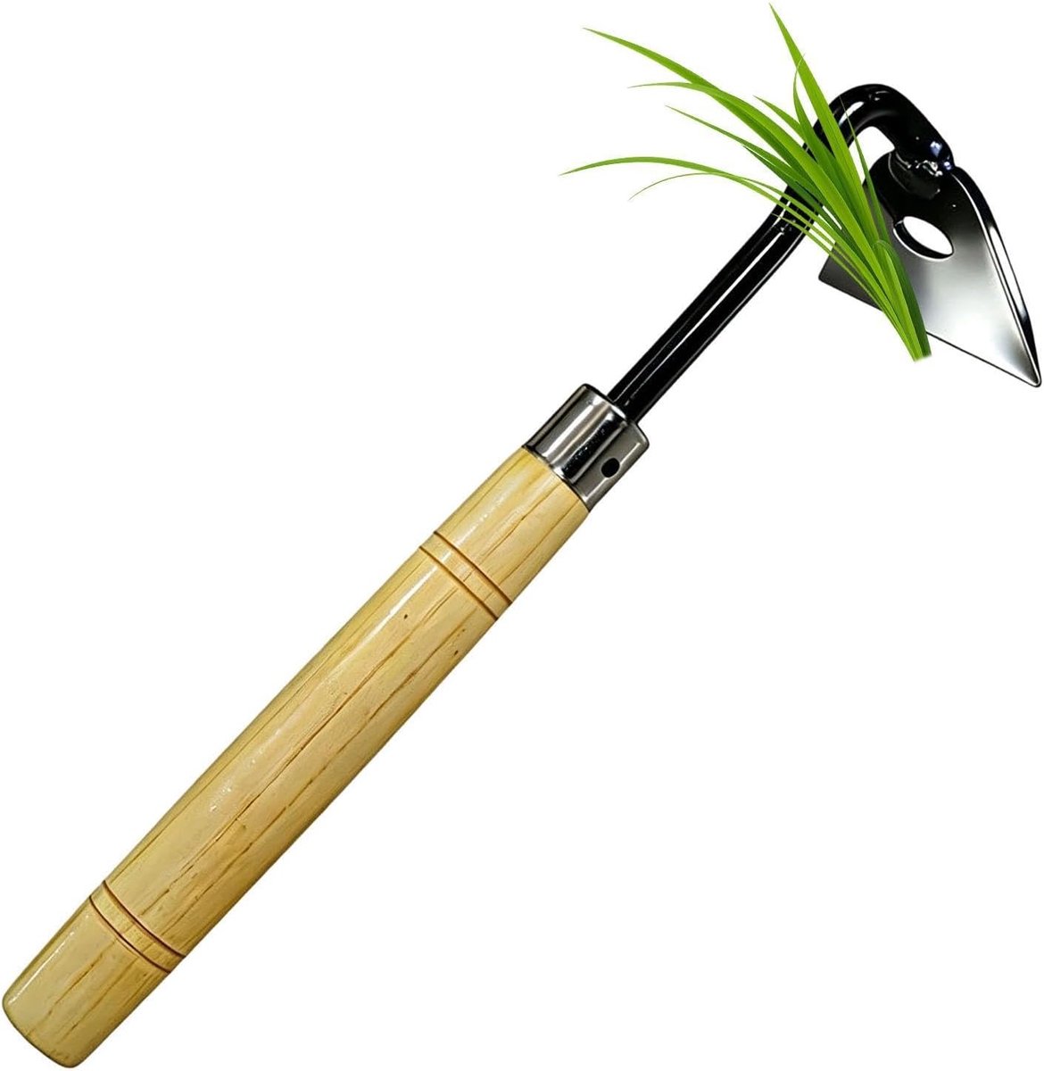 Tuinhak met steel - Handgereedschap tuin - Onkruid wieden - Holle stalen constructie - 30 x 8 x 5 cm