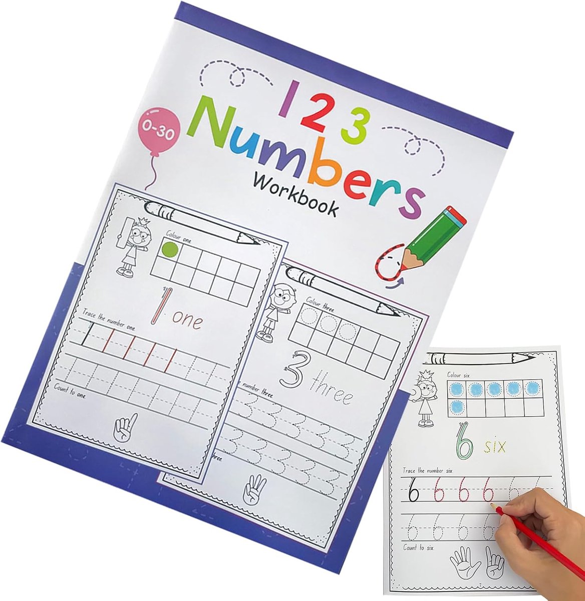 Oefenboek Brieven Leren - Schrijfboek Kinderen - Alfabet Oefenen - Interactief Leren - A4 Formaat - Model E