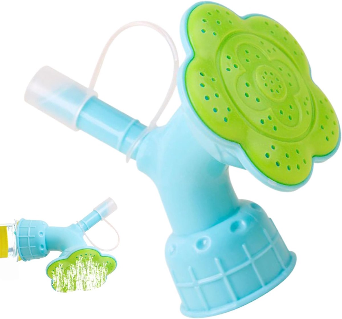 Gieter opzetstuk - Planten sproeier - Planten water geven - Flessen compatibel - 6 x 5 x 6 cm - Blauw