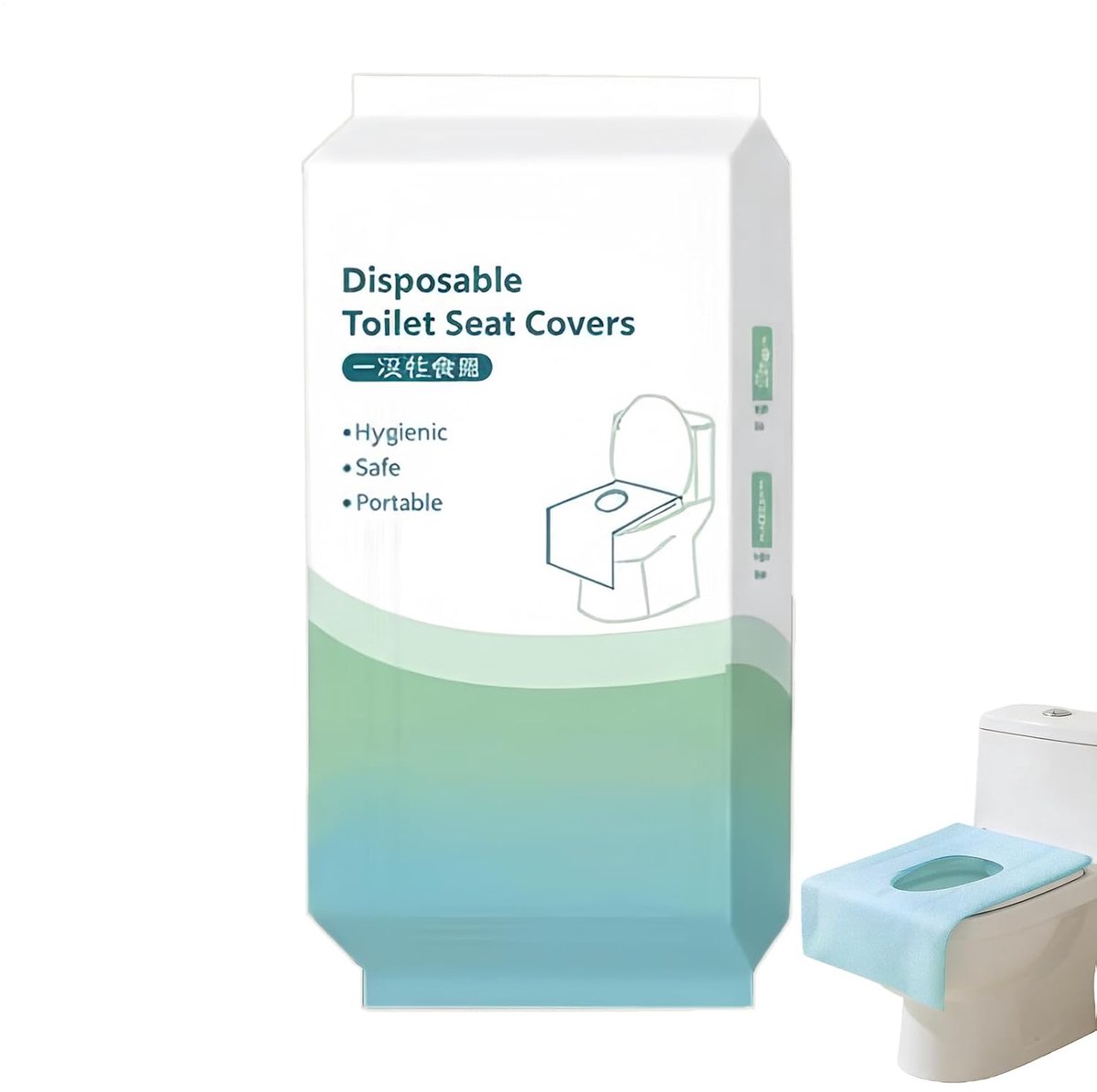 Toiletbrilbeschermer - Reservepapier - Hygiënisch Reizen - Scheurbestendige Vezel - 10 stuks 40x60 cm - Wit