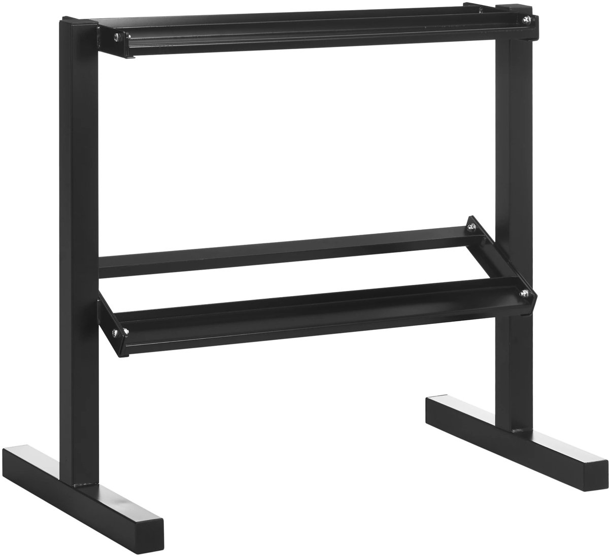 Geargalaxy Halterrek - Dumbbell Rack - Gewichtenrek - Fitness Rek - Dumbbell Houder - Sport Rek - 2 Laags - 92,5x50,5x80,5cm - Zwart