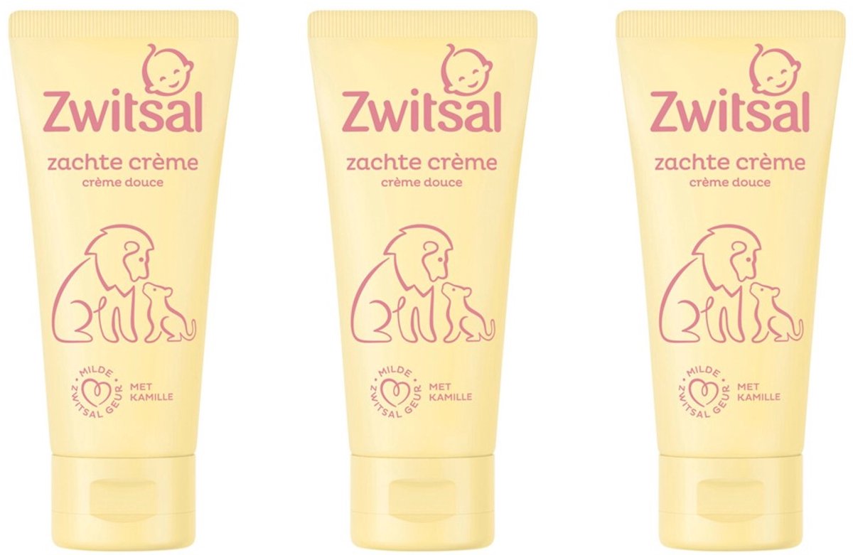 Zwitsal Zachte Crème - Milde Zwitsal Geur - 3x 100ml