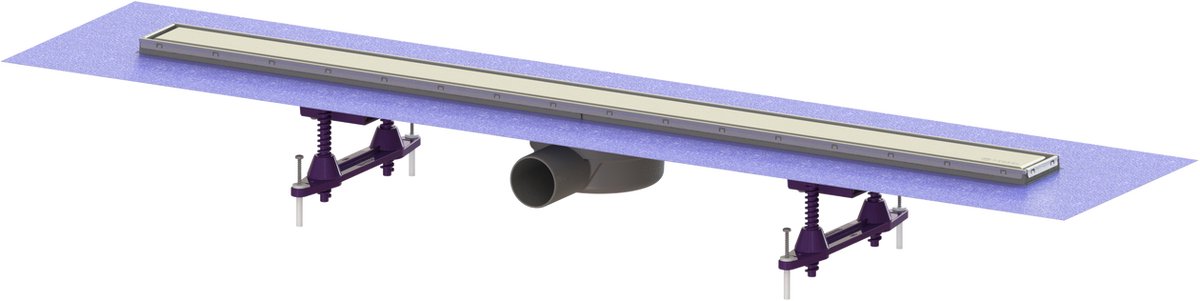 KESSEL-douchegoot Linearis Compact - L: 950 mm, DN 50, WaD, V2A afd., K 3, 45600.65M