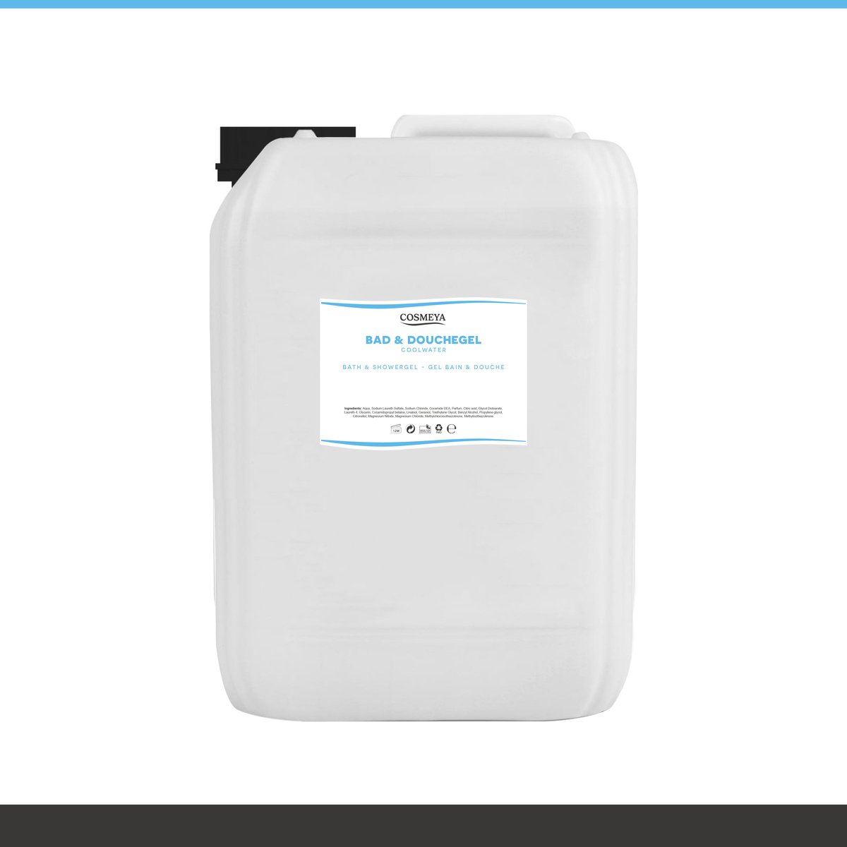 Bad & Douchegel - Coolwater - Transparant - 5 Liter - Jerrycan - Navulling