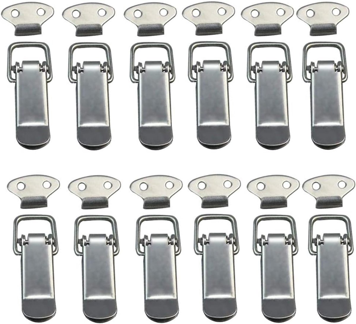 carmdering - 12 stuks - Eierkistsluiting - Knevelslot - kistsluiting - spansluiting - Spansluiting Klemsluiting - Spansluiting - Rvs - Roestvrij Stalen Spanslot - Metalen Dopslot - ladekast kast