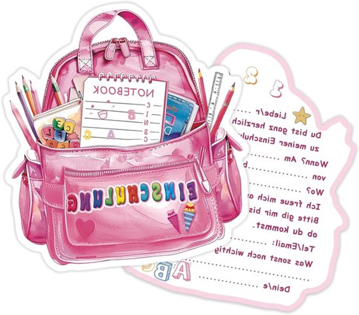 Creatieve inschrijvingskaarten met schattig ontwerp Inovra Plus