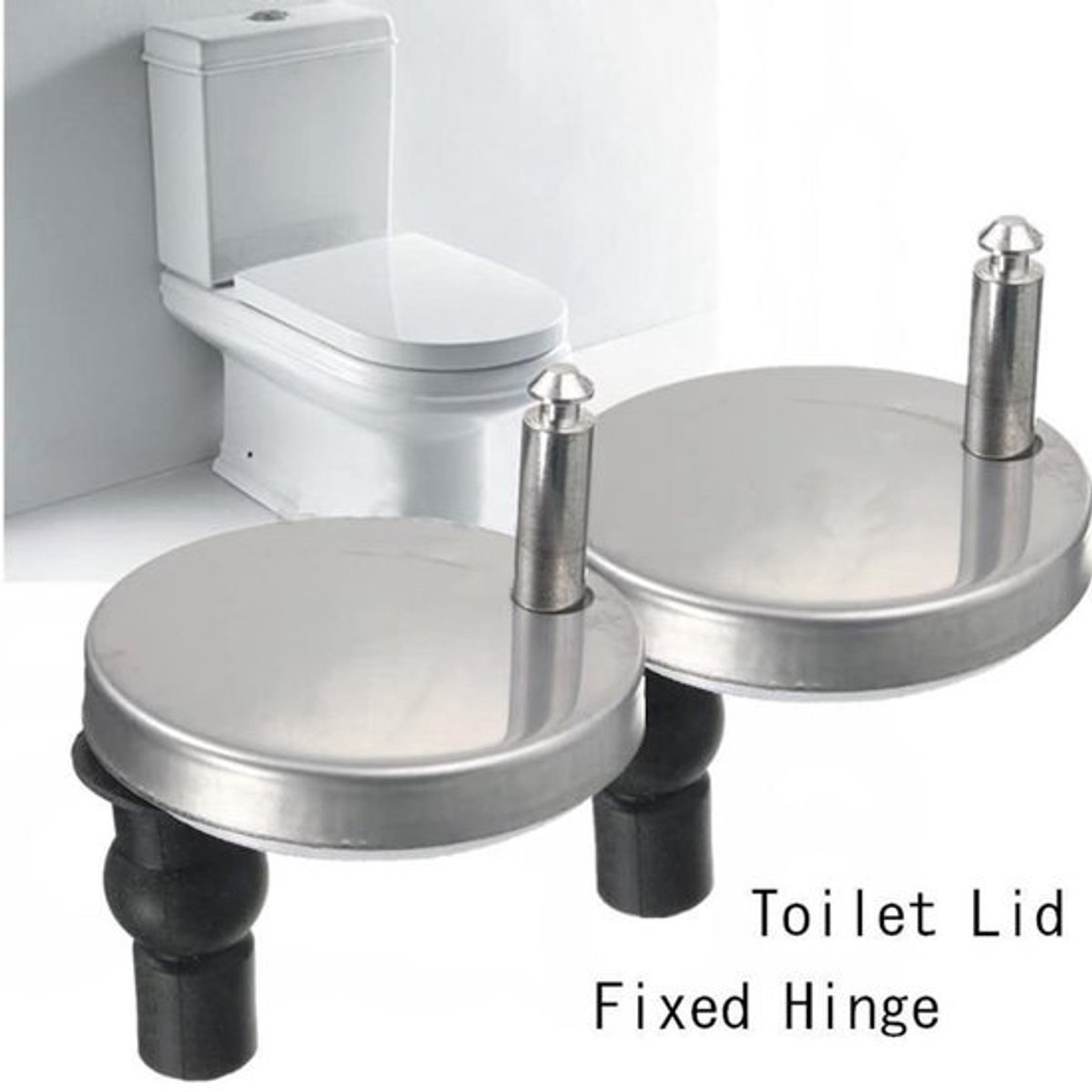 Dailygoods- Toiletbril Scharnieren 55 mm - Quick Release Bevestigingen - Roestvrij