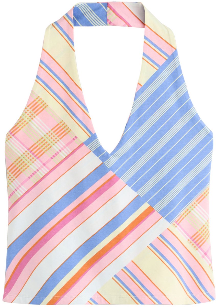 Next - Dames - Top met halterhals - Blauw