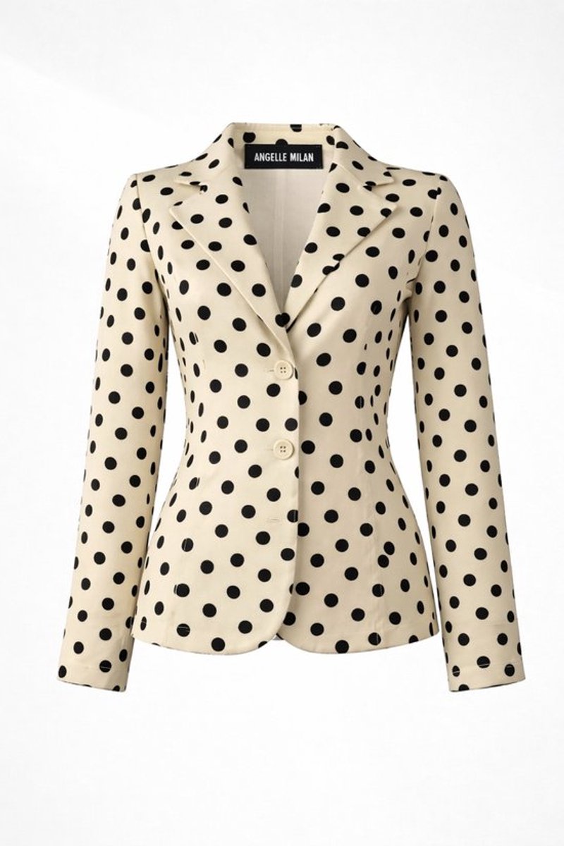 Angelle Milan Blazer Dames - Beige - Travelstof - Maat XXL