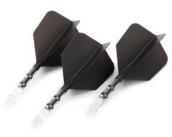 Cuesoul - ROST T19 Integrated Dart Flights - Big Wing - Black Clear