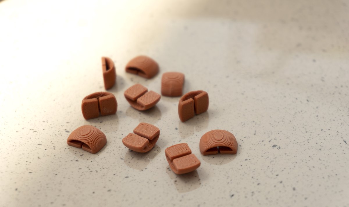 Bevestiging/ flatback om een DIY haarelastiek te maken (terracotta)