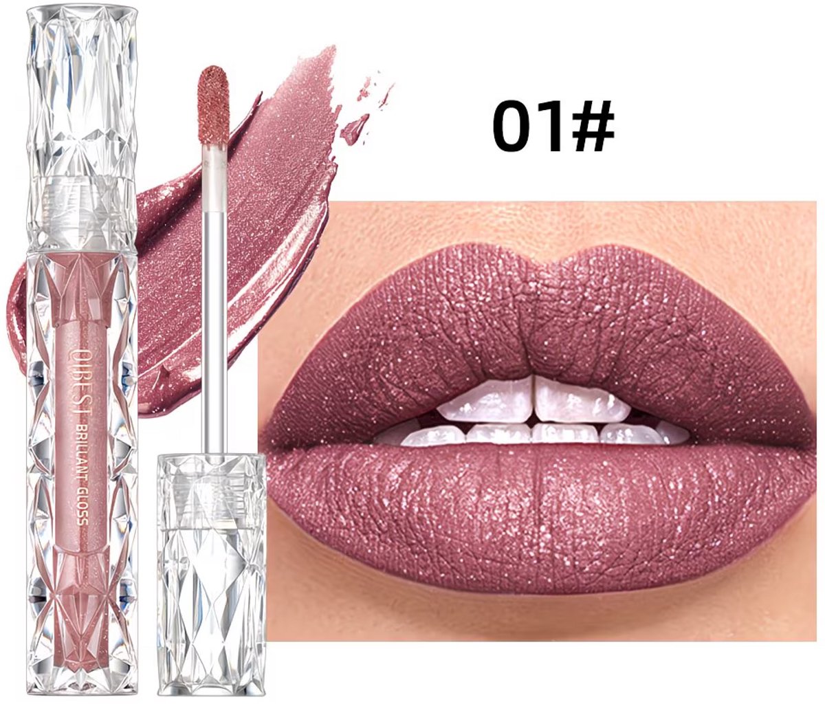 Pearly Lip Gloss Rosé Mauve – Shimmer Lipgloss met Parelmoerglans – Langhoudende Glanzende Lipgloss