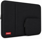 BOTC Laptophoes 15.6 inch - 2-delige Extra Vak - Laptopsleeve met Etui - Laptophoes/ Sleeve - Zwart