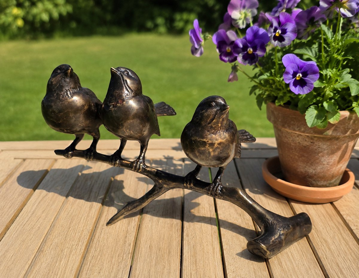 BRONZEN BEELD | DRIE MUSSEN OP TAK