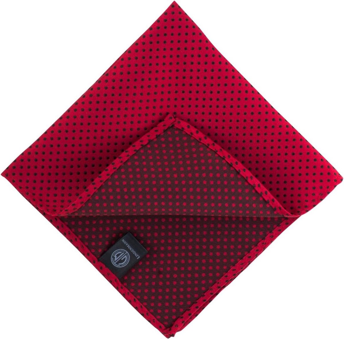 Herendecoratie doek - Zakdoek - Stijlvol accent - 100% katoen - 44 x 44 cm - Rood zwart