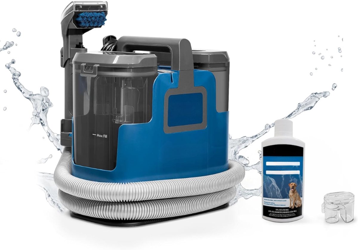 Ploutos® Tapijtreiniger - Draagbare Tapijtreiniger & Vlekkenreiniger - Elektrische Bank Reiniger - Blauw - 34cm x 22cm x 36cm