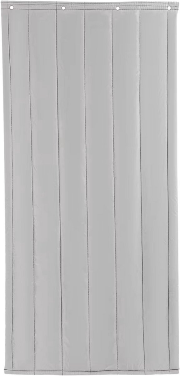 Gordijnenset 100 × 210 cm Grijs - Vliegengordijn en Grijs 100 × 210 cm - Voor Winterisolatie, Privacy, Woonkamer en Slaapkamer