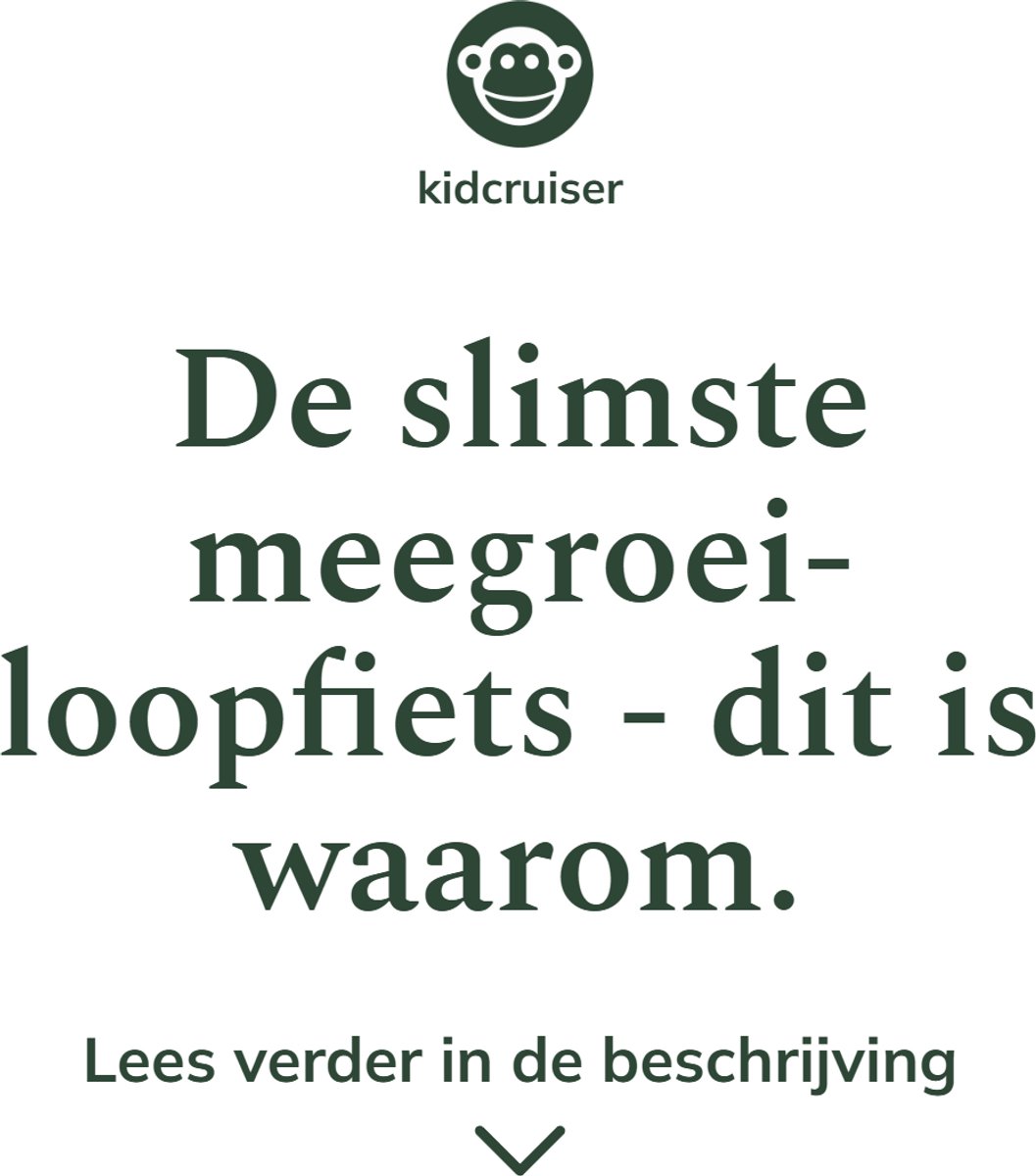 Kidcruiser Loopfiets 2+ jaar - Optioneel met LED Zijwieltjes & Trappers - 3-in-1 Kinderfiets - 12 inch – Donker Groen – Modulair Design — afbeelding 8
