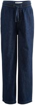 Next - Dames - Zwangerschapsjeans van een linnenmix met wijde pijpen en trekkoord - Blauw