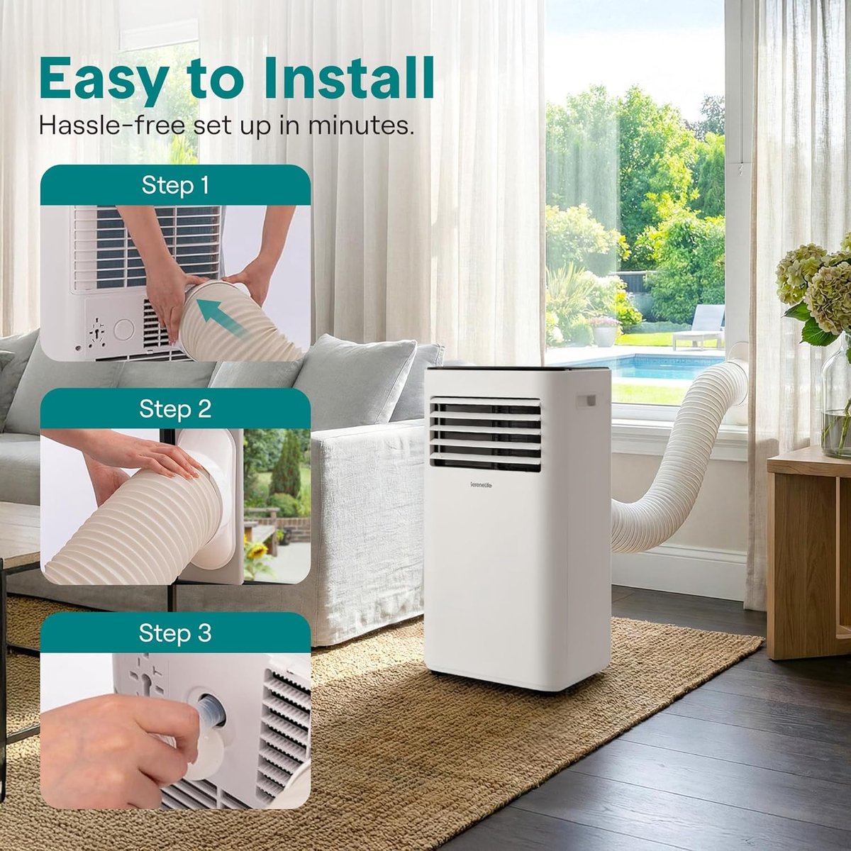 Mobiele Airco 8000 BTU – 3-in-1 Airconditioner – Met Ontvochtiger – Stil – Afstandsbediening – foto 6