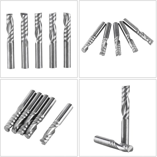 Solidchoice - Set van 5 CNC Freesbits met 6mm Shank van Tungsten Carbide van Solidchoice — afbeelding 2