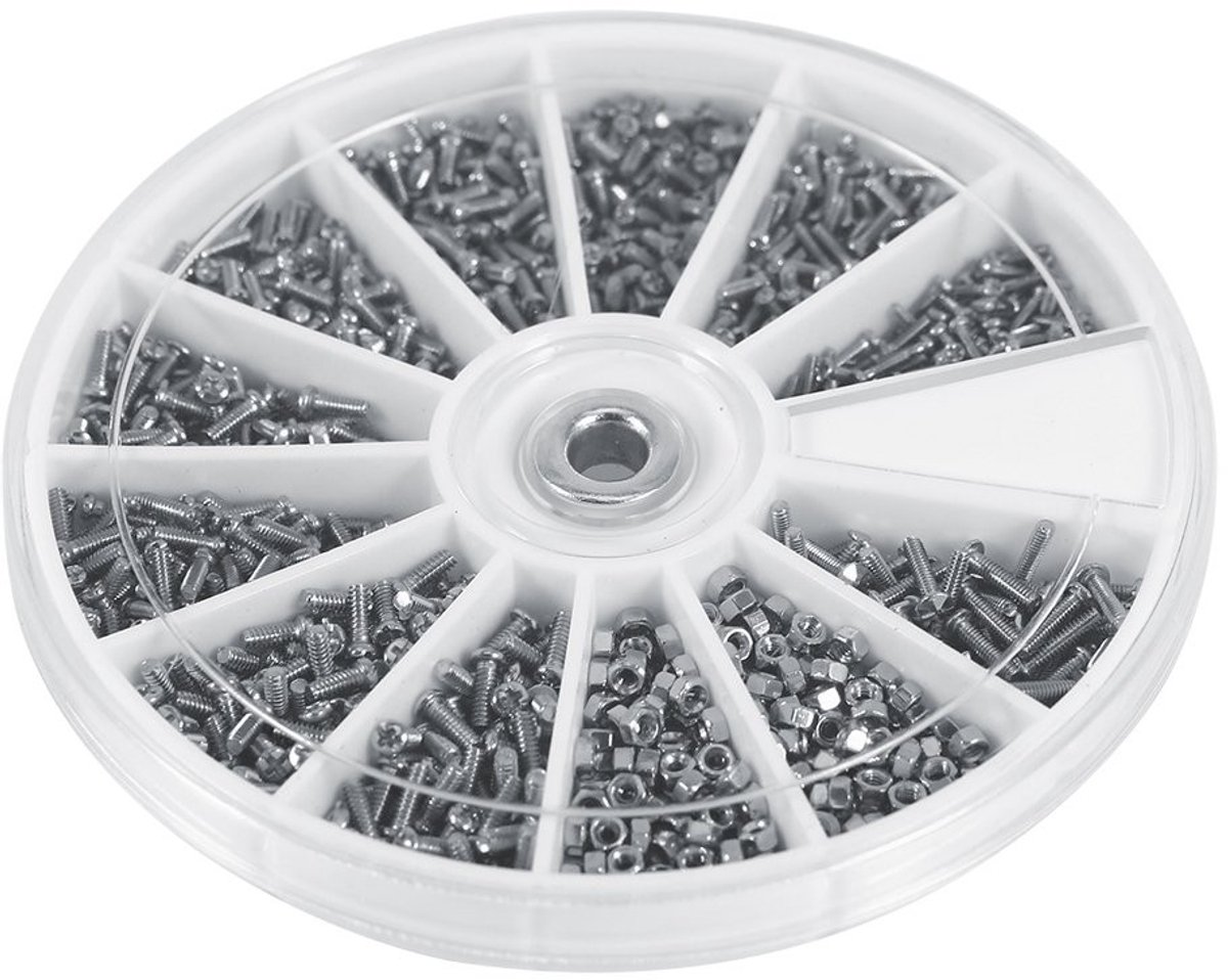 Solidchoice - 600 Stuks M1 tot M1.6 Schroeven en Moeren Set