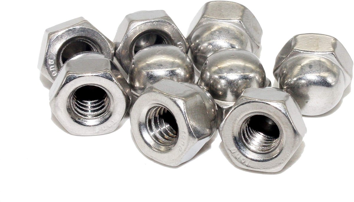 Solidchoice - 50 Stuks Hexagonale Capmoeren M3 van RVS