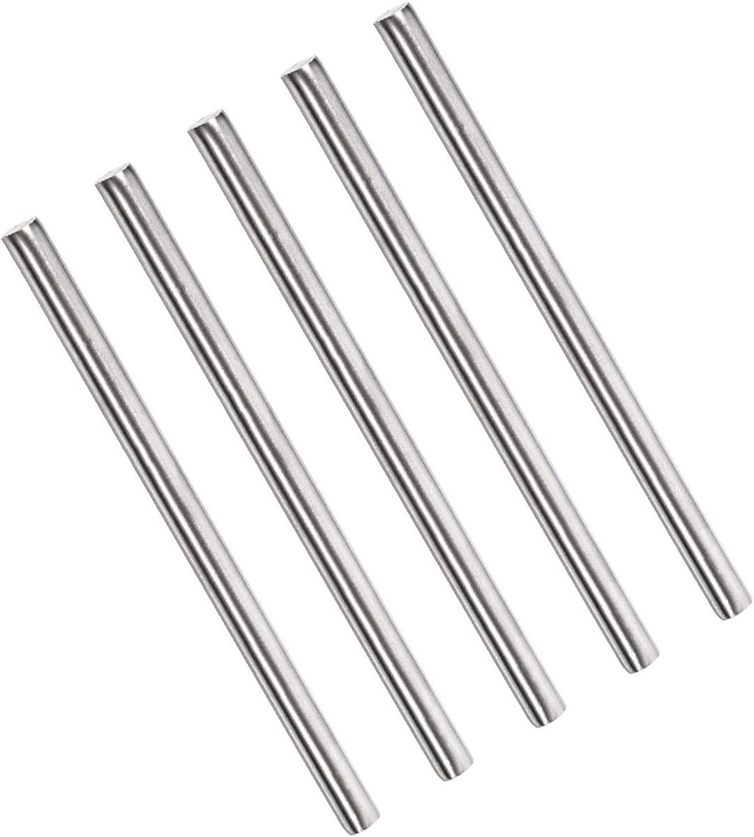 Solidchoice - Metrische Ronde Stangen Roestvrij Staal 100 mm x 6 mm - Set van 5