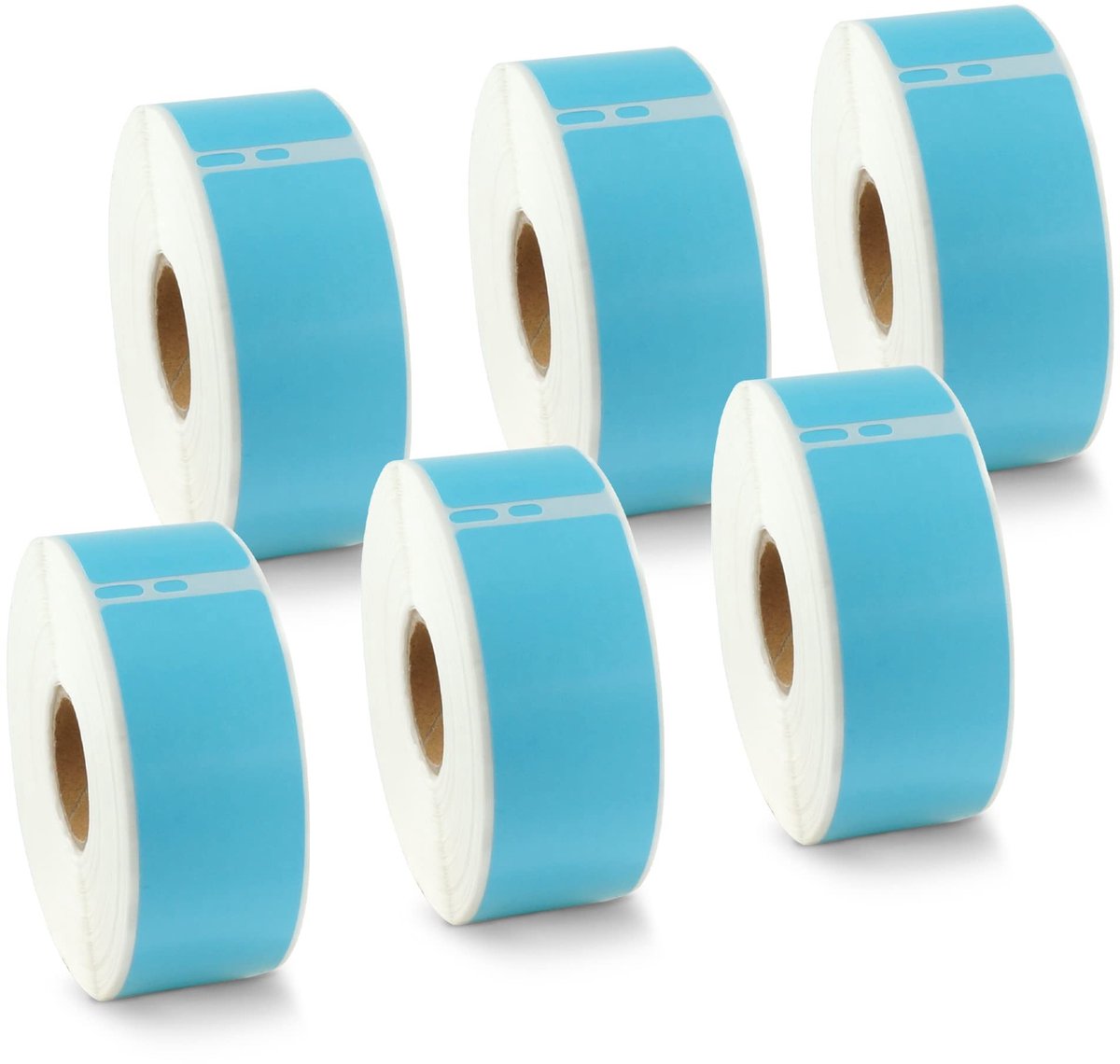 Solidchoice - 6 Rollen Blauwe Adreslabels voor LabelWriter - 2100 Labels