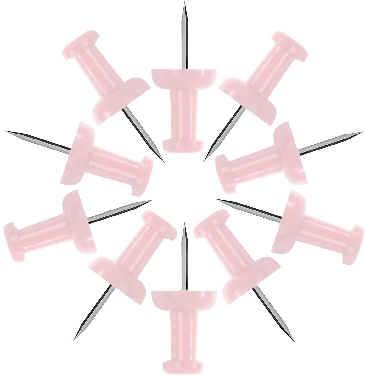 Solidchoice - 120 Stuks Duim Kopspijkers Baby Roze voor Kantoor en School