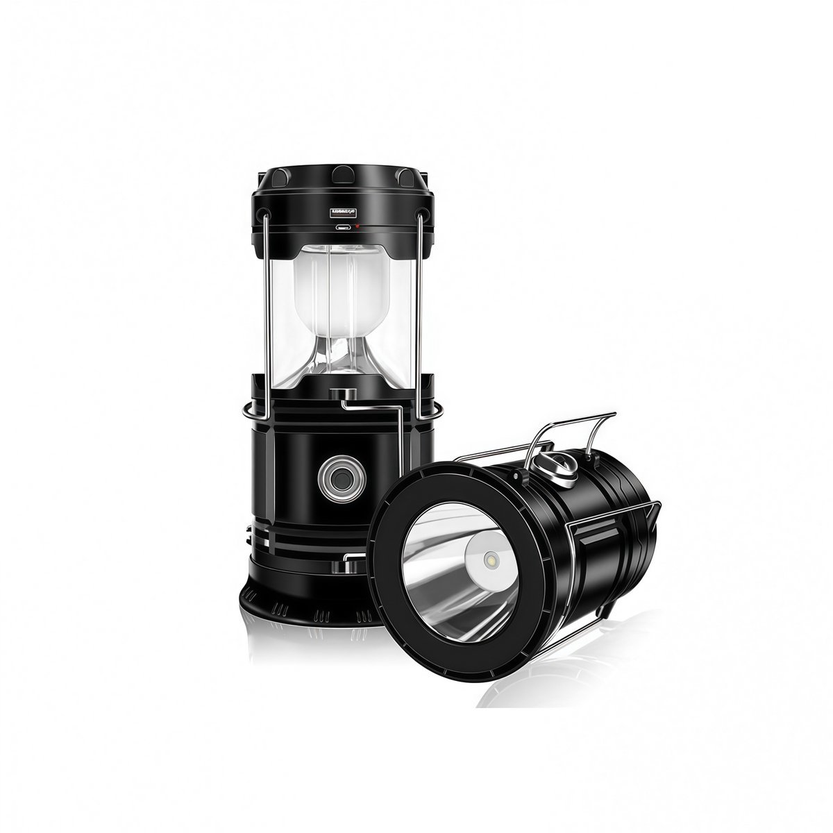 Casalora Collapsible LED Camping Lantern 4‑Pack – Portable Waterproof Solar & USB Rechargeable Light – Lightweight Outdoor Tent Lantern for Hiking, Emergency & Home Use