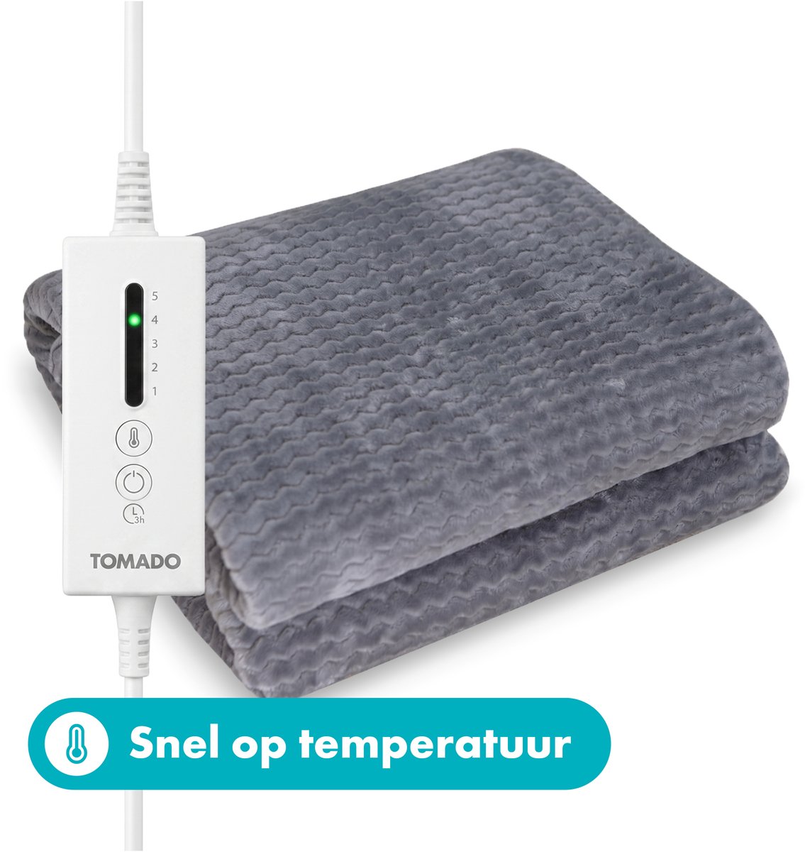 Tomado TEB1803G - Warmtedeken - Elektrische deken 1 persoons - Tomado - €47,99