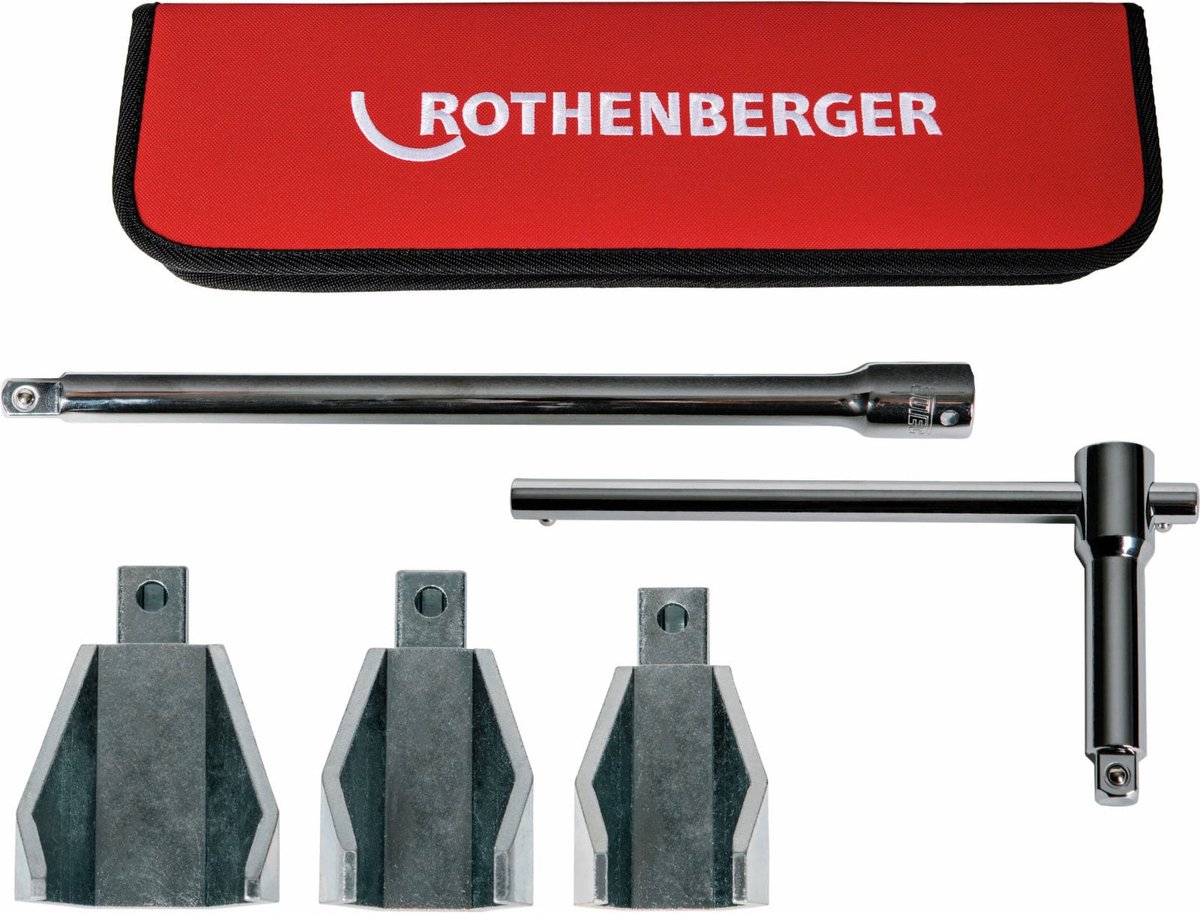 ROTHENBERGER Standkraanmoerenset, SW32-47, met handgreep en verlenging - 100110