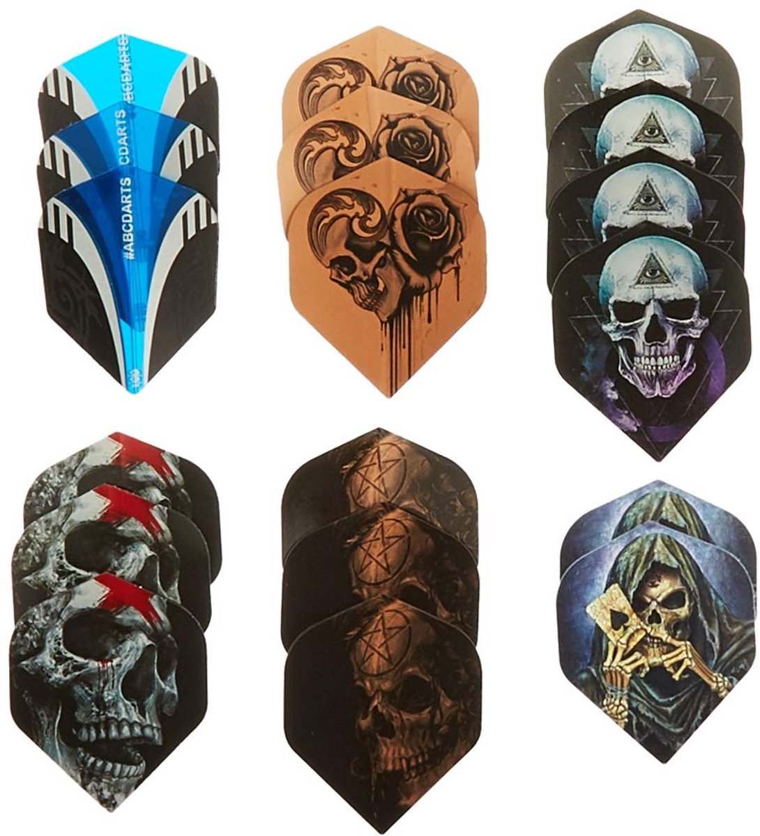 Solidchoice - Gemengde Dartflights met Diverse Motieven, 15 Stuks