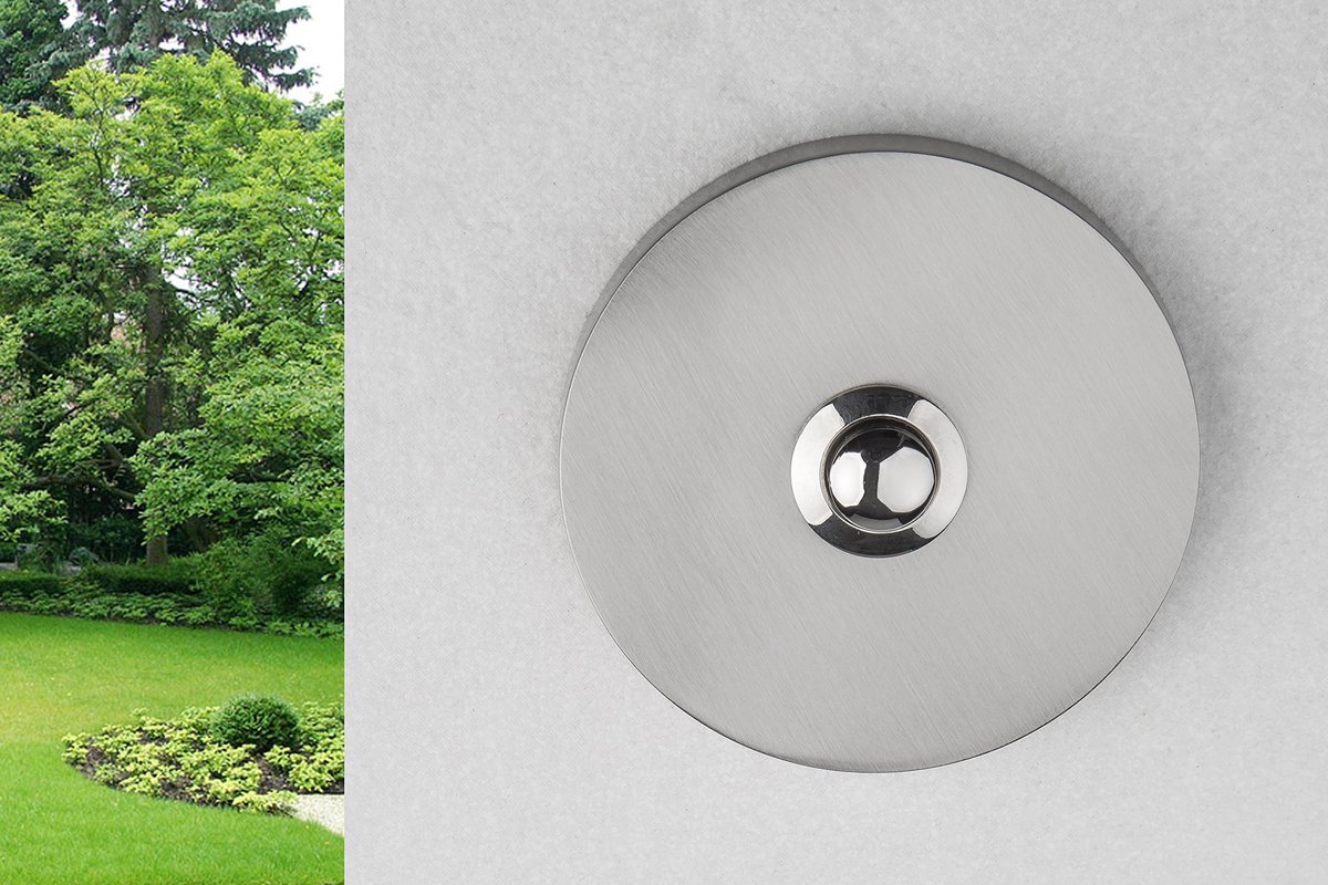 Solidchoice - Belplaat 12010, 1-voudig Opbouw, Rond, Vandalismebestendig Metaal