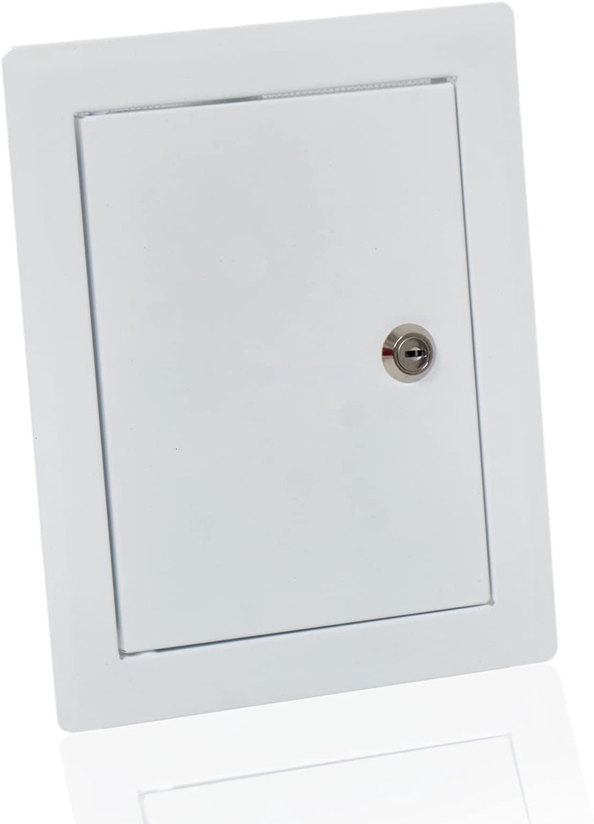 Solidchoice - Revisieklep Staalplaat Wit 40x50 met Slot