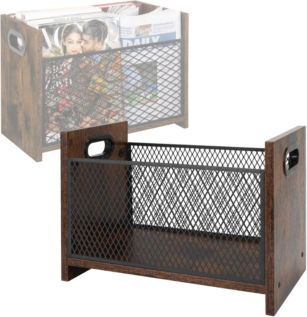 Zavio® Krantenbak - Lectuurbak - Tijdschriftenhouder - Magazinehouder