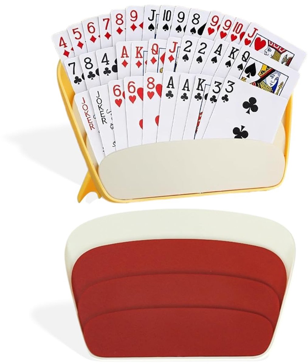 Solidchoice - 2 Stuks Speelkaartenhouders - Handsfree Kaarthouder voor Kinderen en Ouderen