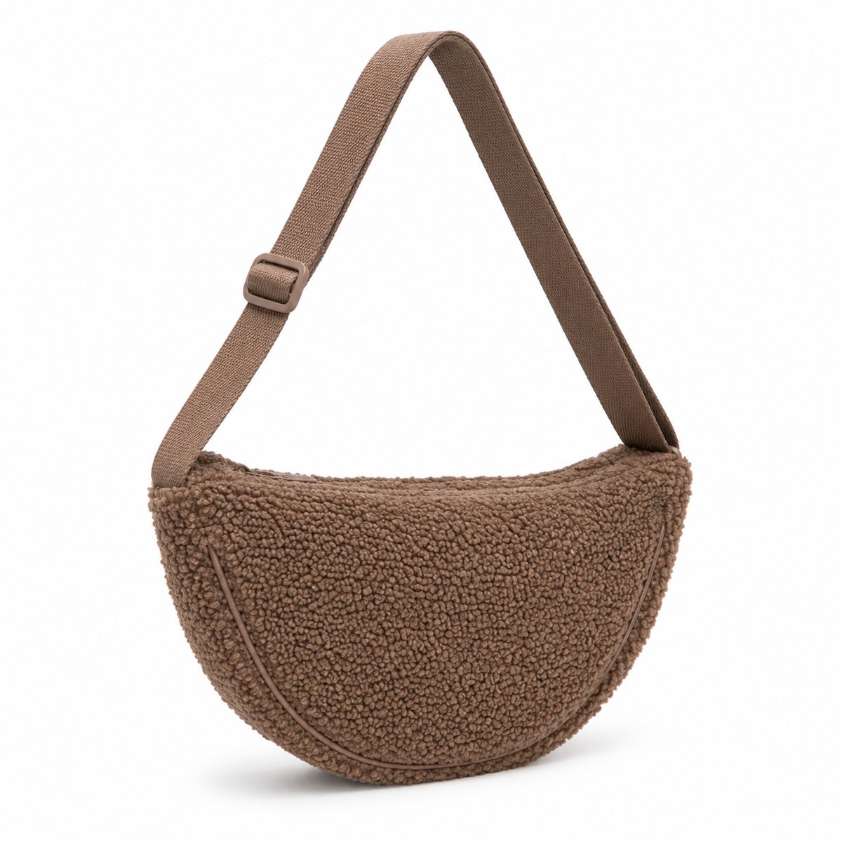 Twisted Peach® | Crossbody tas | Teddy | Bruin | Dames | Schoudertas | Halve maan | 30 CM | Compact