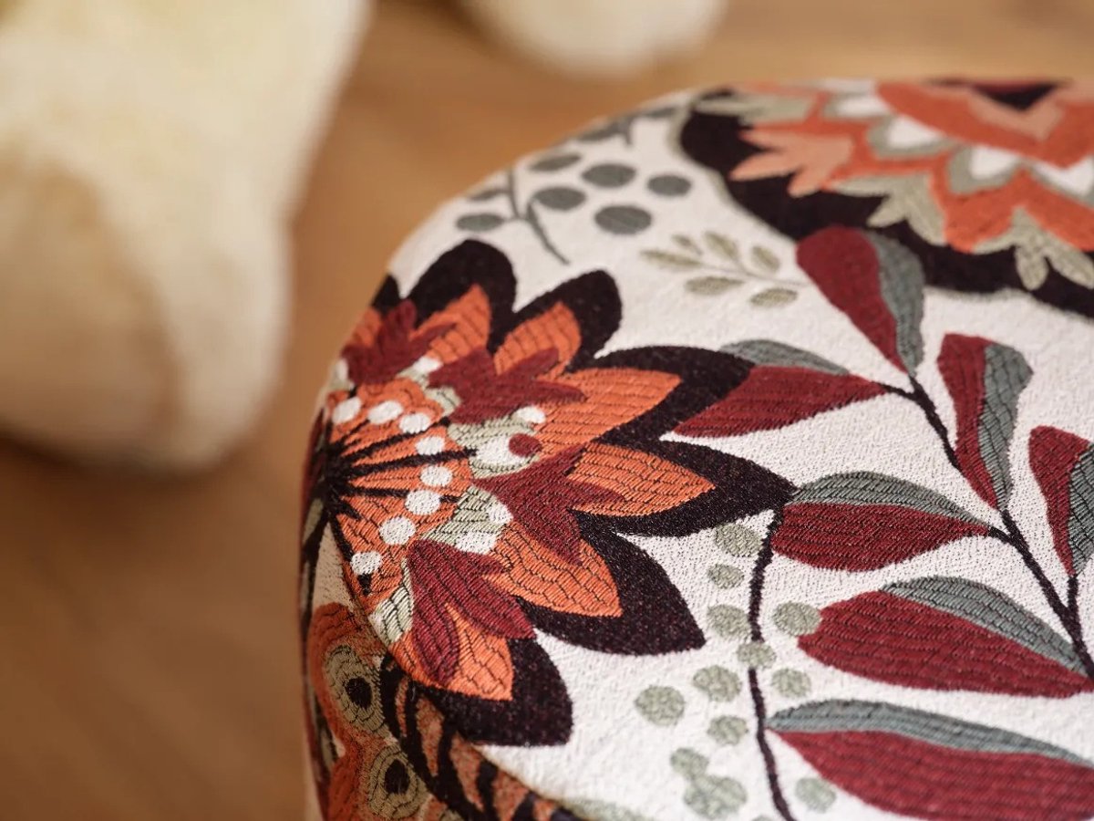 Your Little King Poef Little - Botanical Style - Dutch Design - Handgemaakt in Nederland - Eikenhout