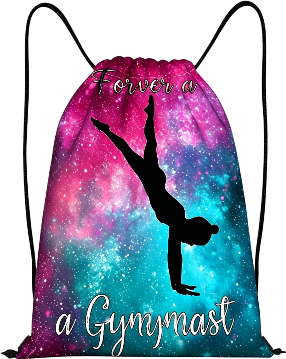 Gymnastics | Handig tasje voor Turnen & gymnastiek | De perfecte rugtas of rugzak voor je training | Roze en Blauwe Gymtas